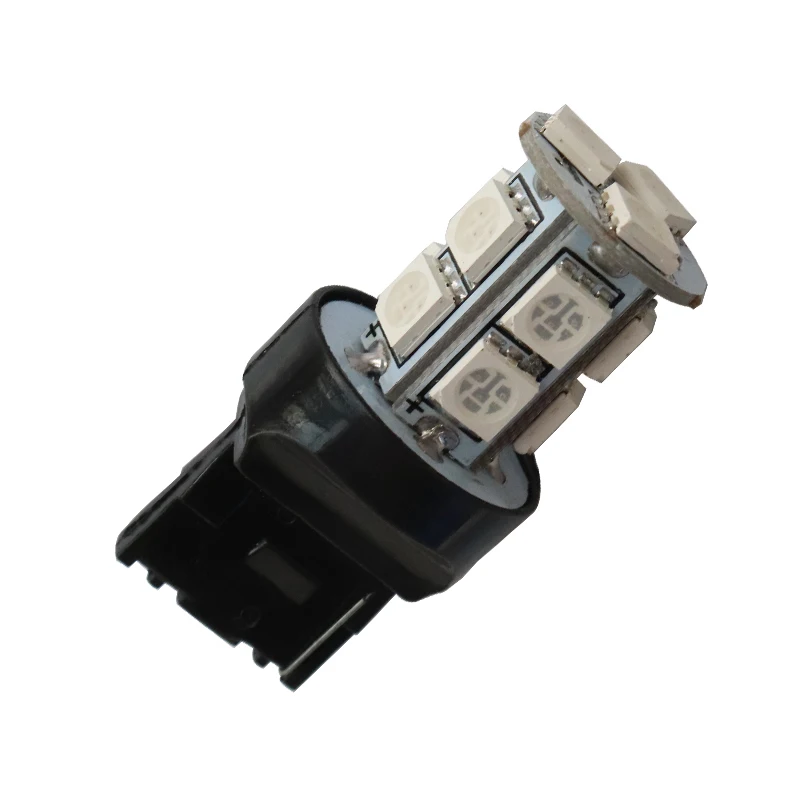 100 шт. авто led T20 W21W 7443 7440 13 SMD 5050 13LED белый красный желтый синий указатель поворота