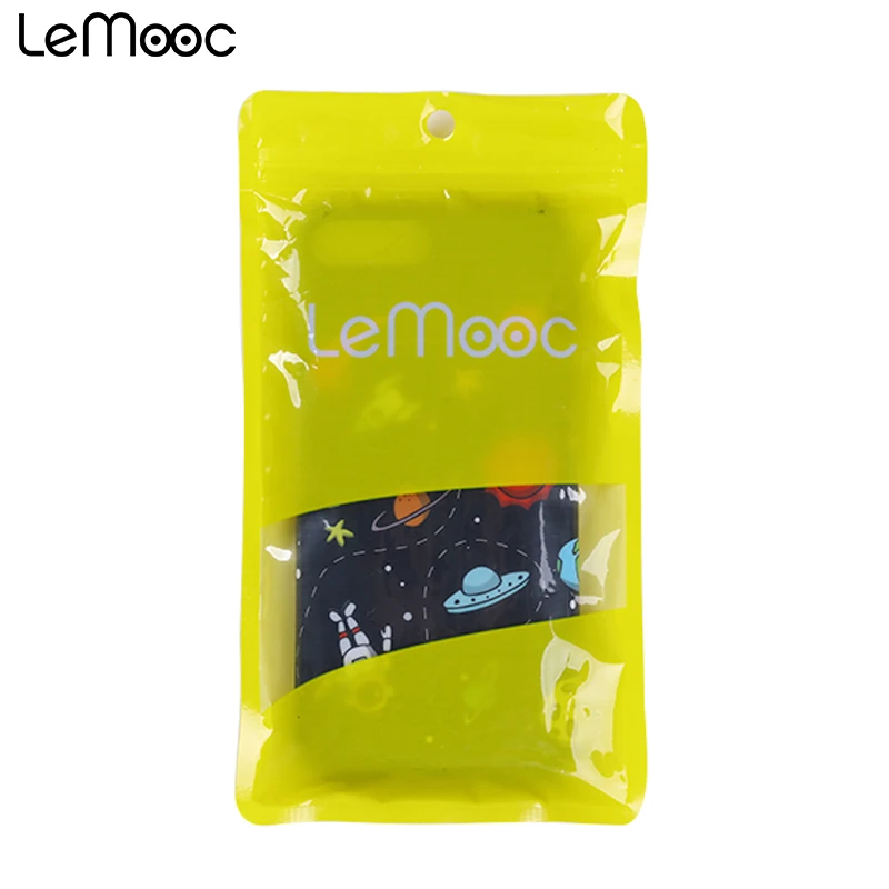 Lemooc Cute Aircraft Astronaut Phone Case for iphone7 7 Plus Soft Glossy Cartoon Planet Universe Back Cover iphone8 8Plus |