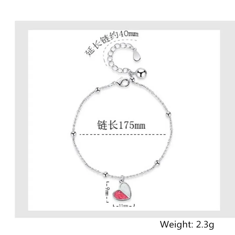 

New Hot Crystal Glue Heart Cute Bracelets For Women Jewelry Statement Party Gifts Bracelets Pulseras SAB1