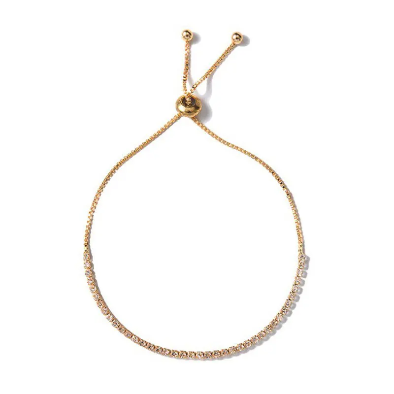 2020 Bangles For Women Stylish And Exquisite Retractable Rhinestone Adjustable Simple Temperament Fashion Bracelet | Украшения и