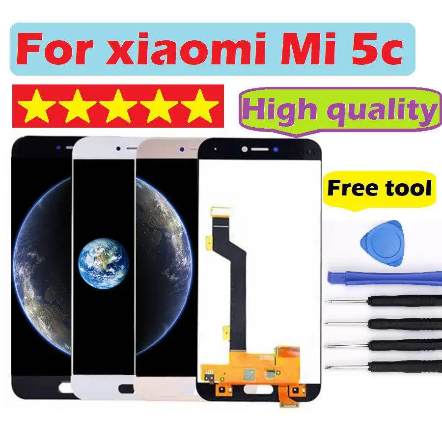 Подходит для xiaomi mi 5c ЖК дисплей + сенсорный экран дигитайзер рамка в сборе полный
