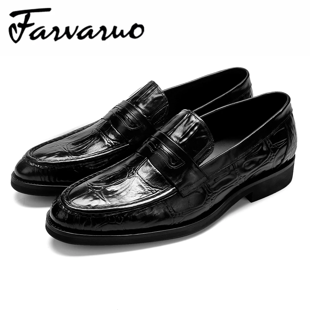 Farvarwo Для мужчин слипоны платье Loafer острый носок Повседневное формальные Лоферы