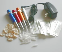 1pcs permanent makeup pen 1pcs power supply tattoo machine kit with permanent makeup plastic tips nozzles needles kits