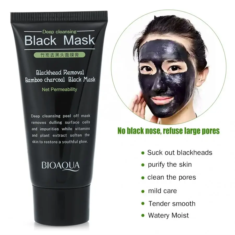 Очищающий бамбуковый уголь черный маска blackhead инструмент для удаления жира для глубокого очищения кожи лица Очищающая маска