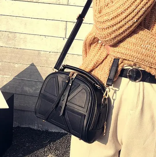 Черный Yogodlns Брендовые женские сумки через плечо для женщин, сумки через плечо, сумки-мессенджеры с крокодиловым узором, сумка из искусственной кожи с кисточкой - Цвет: Черный