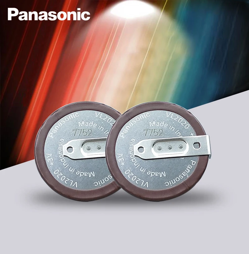 Panasonic VL2020 3V 20 мА/ч, по типу монеты перезаряжаемая 90 градусов филе литий-ионный аккумулятор таблеточного типа