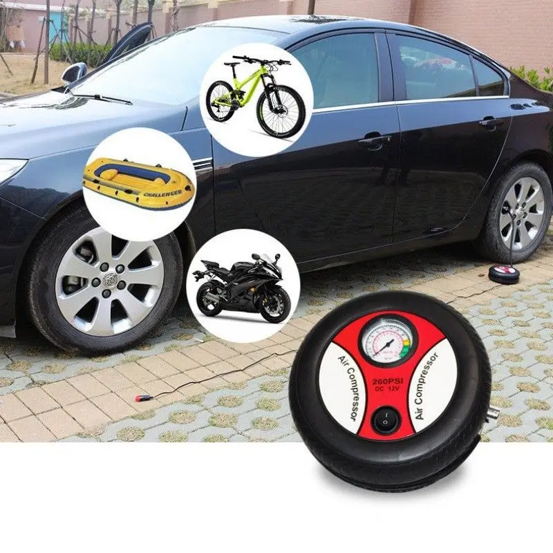 Портативный воздушный компрессор насос мини для автошин 12 В шин автомобиля