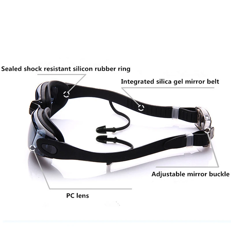 Профессиональные очки для взрослых водонепроницаемые гальванические плавания