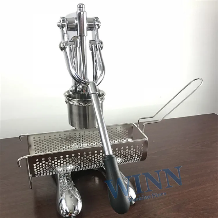 Extruder and basket Вертикальный пресс для картофеля, чипсы, экструдер, картошка, фри, чипсы, руководство, инструмент для формирования картофеля, нержавеющая сталь, соковыжималка - Цвет: Extruder and basket