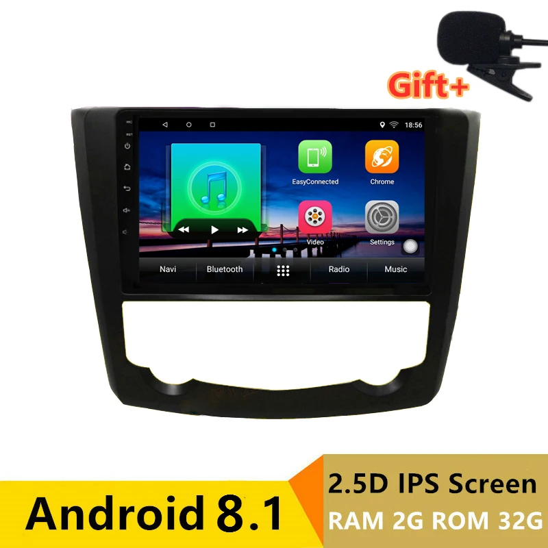 9 &quot2 + 32G 2.5D IPS Android 8 1 автомобильный DVD мультимедийный плеер GPS для Renault Kadjar 2015 2016 2017