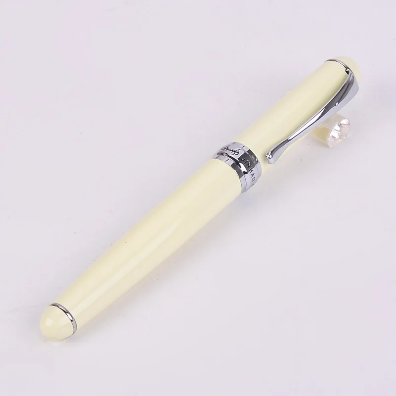Ivory Jinhao, новинка 750, Серебряная отделка, розовое золото/серебро/черный, 11 цветов на выбор, изогнутое перо, каллиграфия, авторучка, школьные принадлежности - Цвет: Ivory