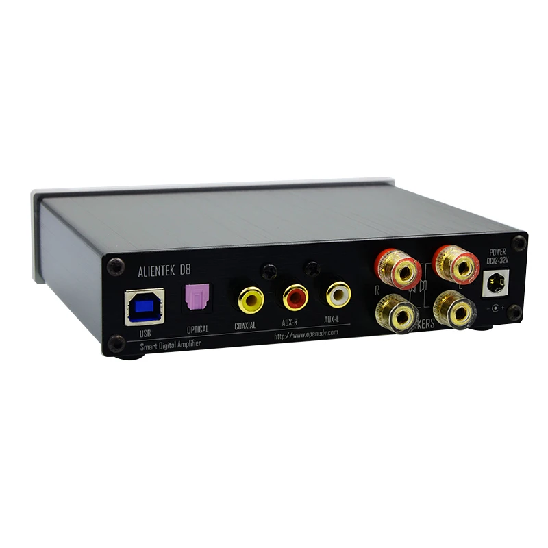 Цифровой мини усилитель ALIENTEK D8 Class D XMOS 80 Вт * 2 Hi Fi коаксиальный/оптический/USB +