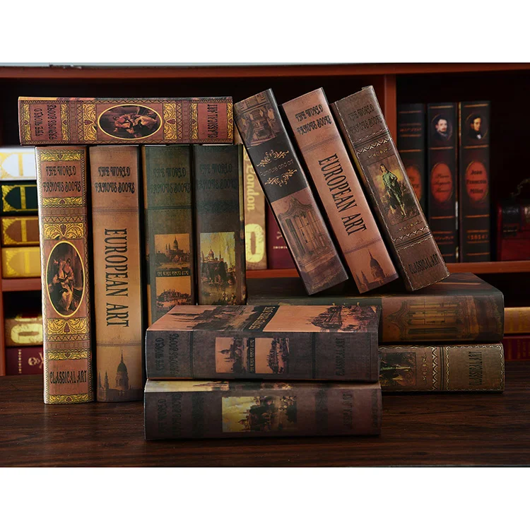 Поддельная ретро Книга в континентальном стиле модель украшение комнаты офиса