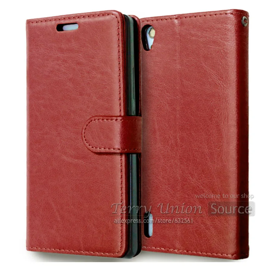 Brown Чехол-кошелек для huawei Ascend P7 P7-L10 P7-L00 флип-чехол из искусственной кожи для huawei P7 P 7 чехол с фоторамкой для huawei p7 чехол - Цвет: Brown