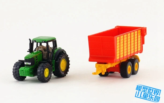J-D сельскохозяйственный трактор с прицепом игрушечный автомобиль Siku 1650 Литые
