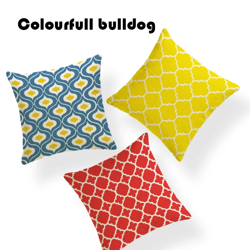 Детский чехол для подушки с геометрическим узором в этническом стиле| |