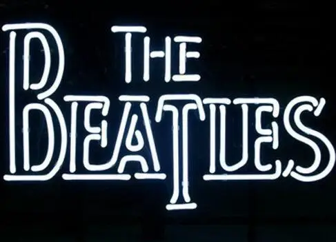 Изготовленные на заказ с надписью «The Beatles» Стекло неоновый светильник вывеска пивной бар