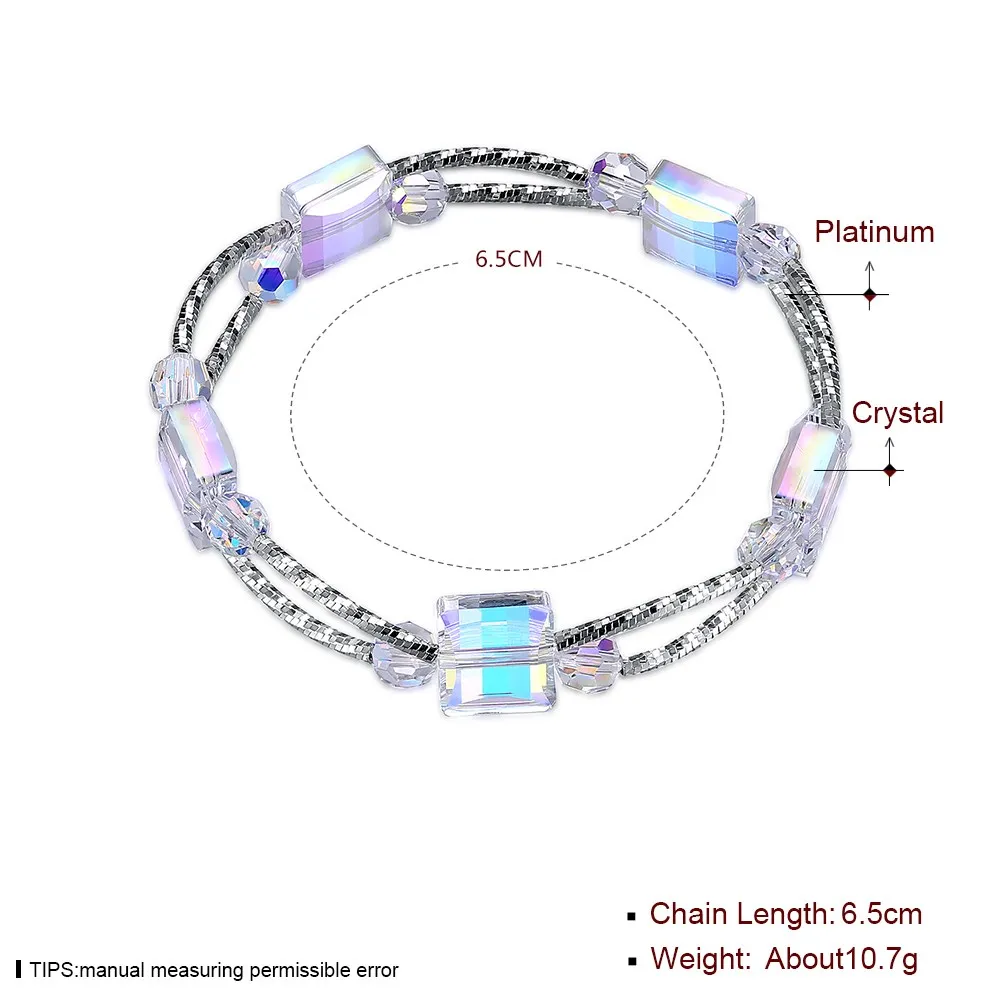 LEKANI кристаллами от Swarovski Высочайшее качество бисера браслеты для женщин 925