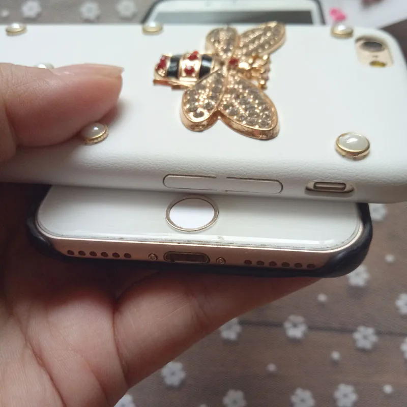 Q UNCLE для iPhone XR XS MAX 8Plus 7Plus роскошный кожаный 3D металлический чехол с бриллиантами и