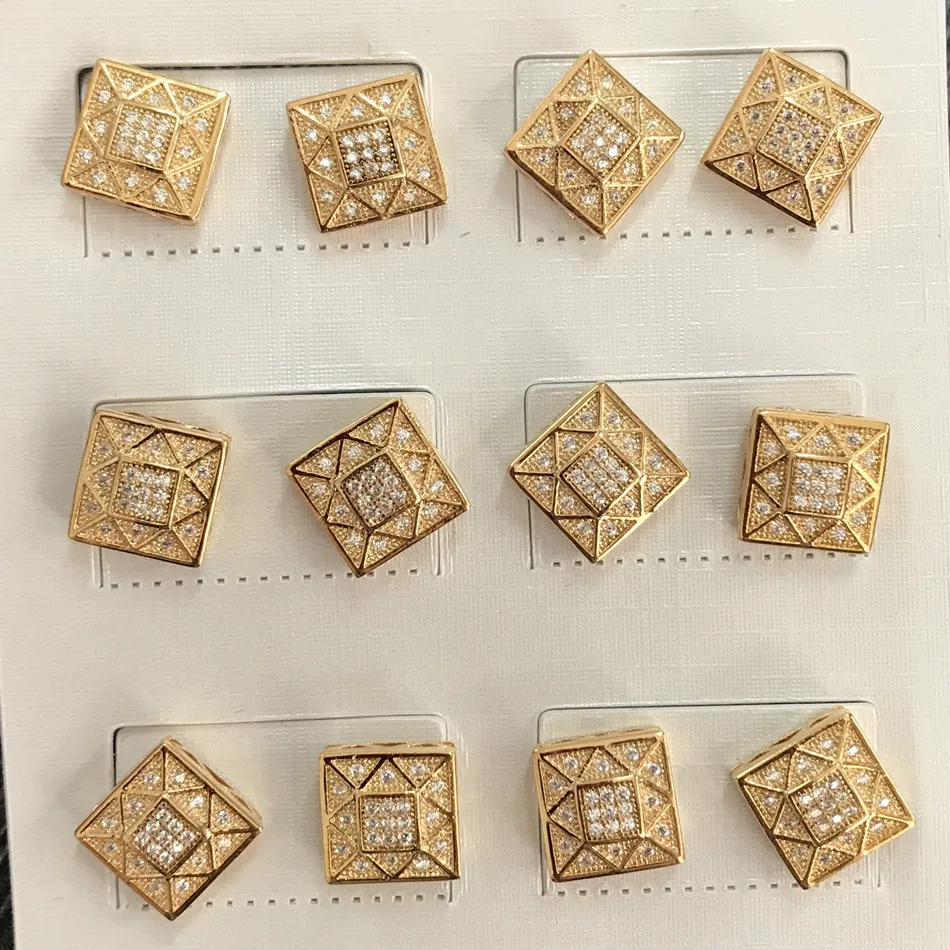 Серьги-гвоздики UWIN с кристаллами ювелирные украшения для мужчин и женщин в стиле