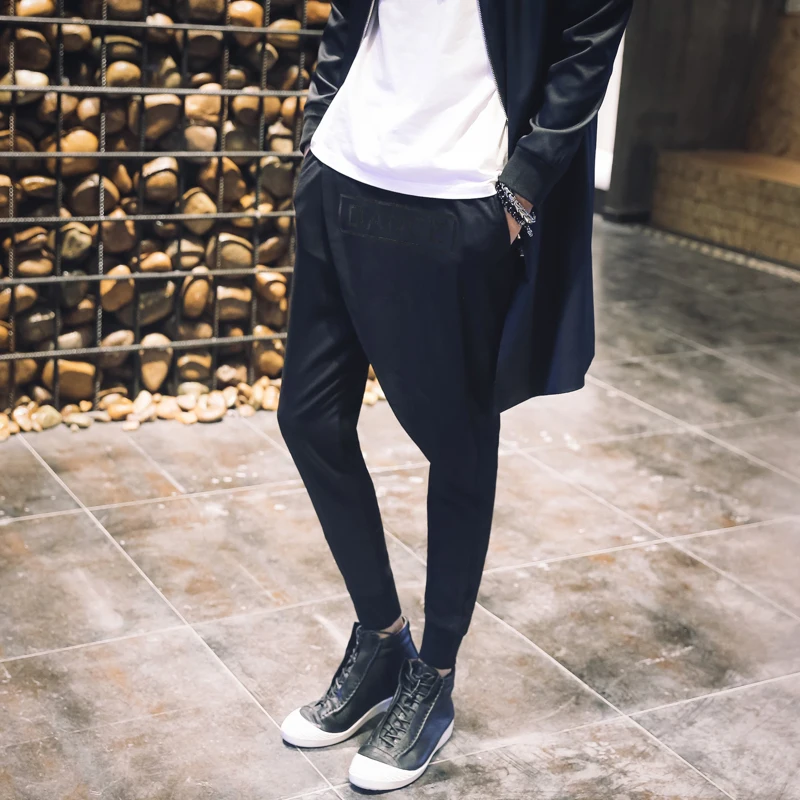 

Harem pants long trousers men's autumn personality trend of the asymmetrical loose hiphop casual pants