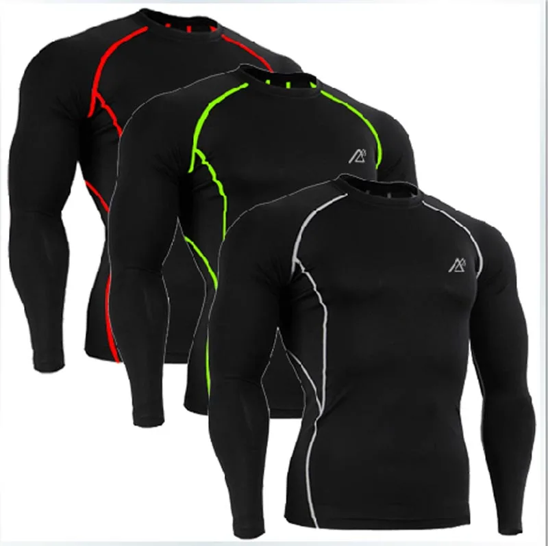 Men's Compression Shirts Prints Fitness Training Running Skin Tights MMA GYM Yoga Tshirt | Спорт и развлечения