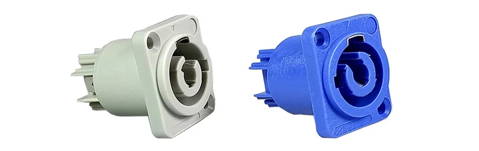 8 шт соединитель Powercon NAC3FCA NAC3FCB местный склад 3pin 20A 250V con с разъемом «папа», в Китае(стандарты CE, ec(RoHS) по запрещению применения опасных веществ, синий(Вход)& светильник серый(Выход