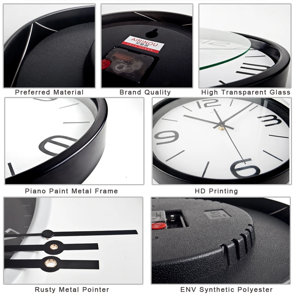 2 стиля цветные поворотные новые бесшумные настенные часы современный дизайн