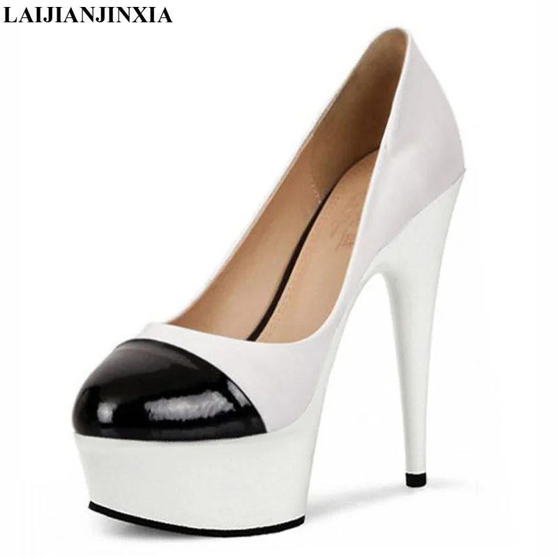 

New Splice Sexy Women 15cm High Heels Pole Dancing Pumps Platform Pumps Wedding Party Platform Dress Dance Shoes