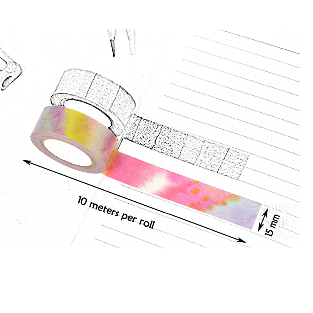 1 рулон стикеров для открытки 15 мм цветной дизайн мира скрапбукинг Вечерние