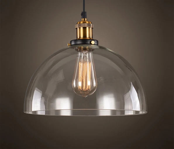 TypeE D30xH21cm Цена оптовой продажи E27 Лофт Винтаж промышленных Edison ЛАМПЫ ясно Стекло абажура под старину Медь dropLight 110 В 220 В для Спальня - Цвет корпуса: TypeE D30xH21cm