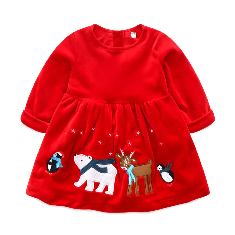Новое рождественское платье высокого качества для маленьких девочек на весну и