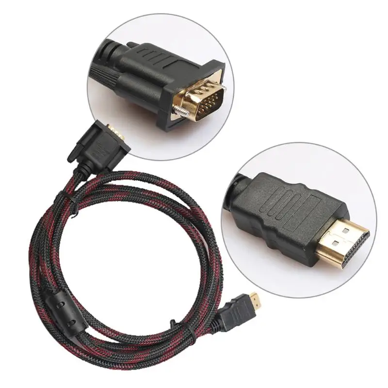 ALLOYSEED оплетка HD ТВ кабель видеографической матрицы Full мужчина до 15 Pin разъем VGA