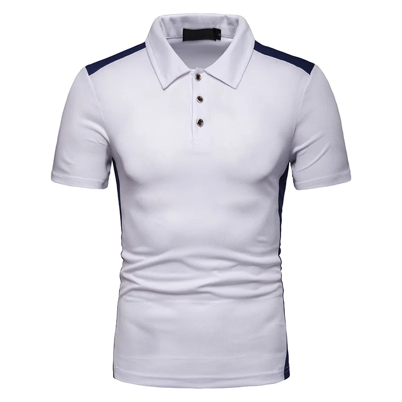4 вида цветов мужская приталенная рубашка с коротким рукавом Poloshirt большие