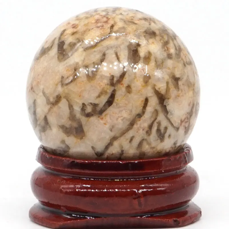 Шар из натурального зебрадорита натуральный минеральный Магнитный Массажный