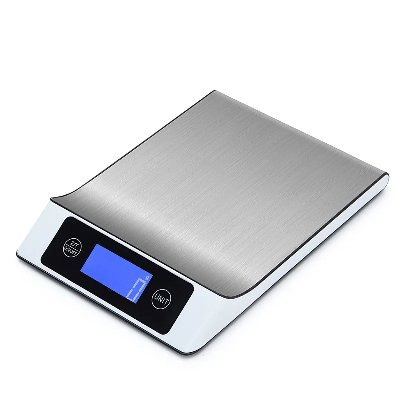15kg-White 5 кг/1 г 10 кг/1 г 15 кг/1 г цифровые весы для приготовления пищи измерительный инструмент из нержавеющей стали электронные весы с ЖК-дисплеем кухонные весы - Цвет: 15kg-White