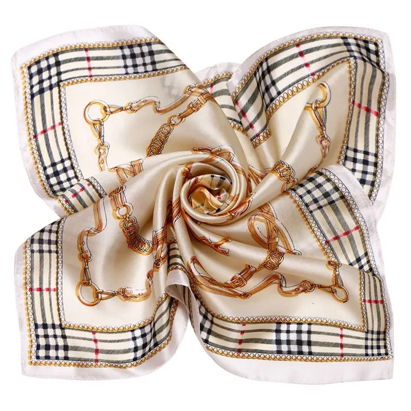 LING / фарфор печать площади шелковый шарф женский ladies scarf，женщина любимая