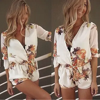 

Fashion Ladies Clubwear V Neck Playsuit Bodycon Party Jumpsuit&Romper Trousers