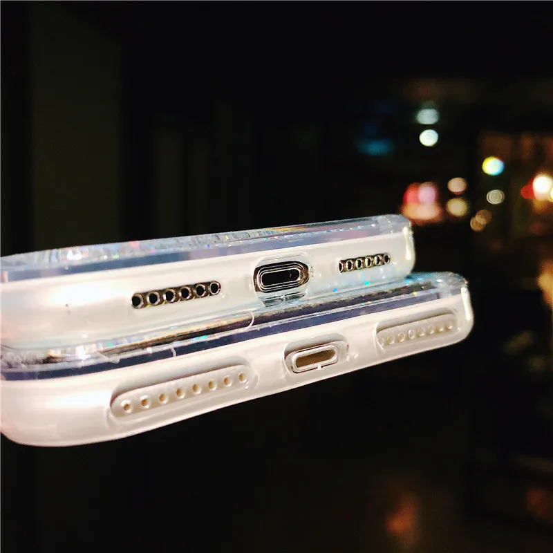 Блестящий жидкий Океанский чехол с акулой для iPhone 8 8 Plus чехол для coque iPhone X 6 6S Plus 7 7Plus Capa