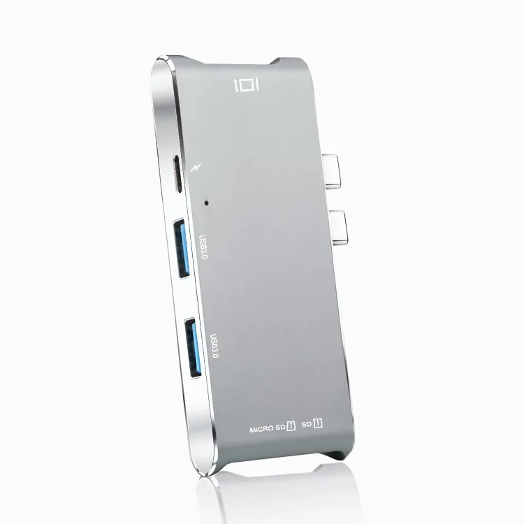 Концентратор USB Type C к HDMI 4k адаптер с SD/Micro SD кардридер 3 0 порт питания комбо для MacBook