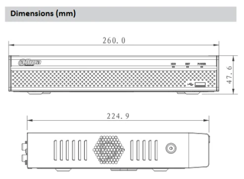 Оригинальный Dahua 4K 4 Ch NVR 8 NVR4104HS P 4KS2 NVR4108HS POE порта компактный 1U H.265 Lite сетевой