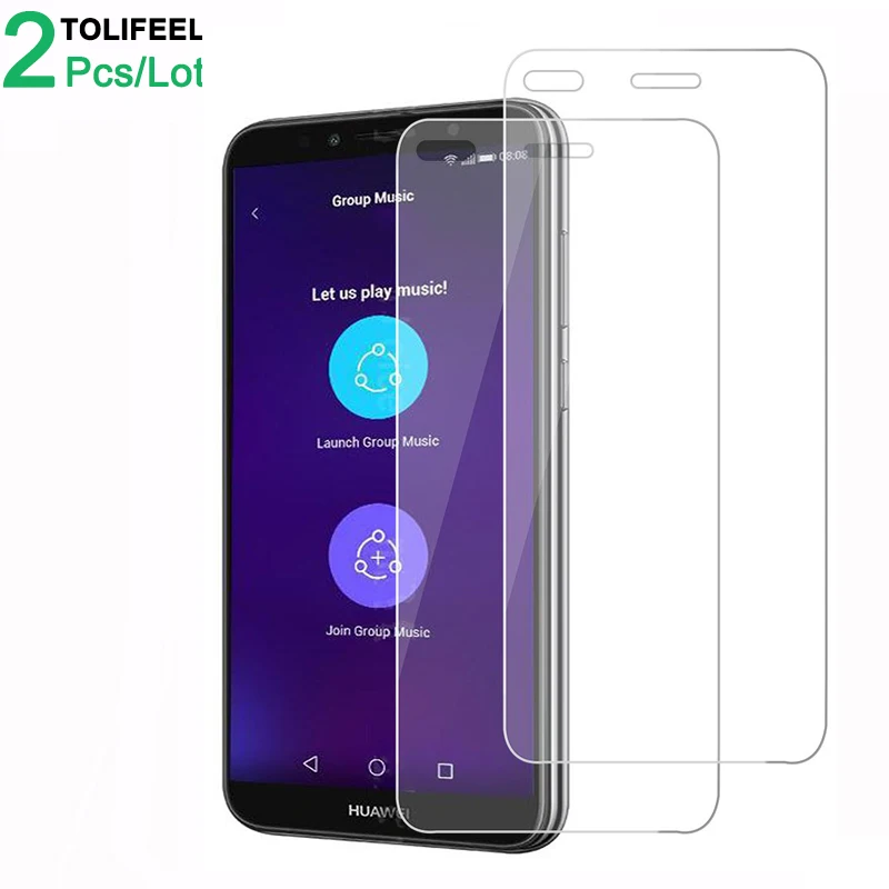 2 шт закаленное стекло для huawei P9 Lite Mini защита экрана 9H 2.5D телефон на Защитное стекло для huawei Y6 Pro стекло