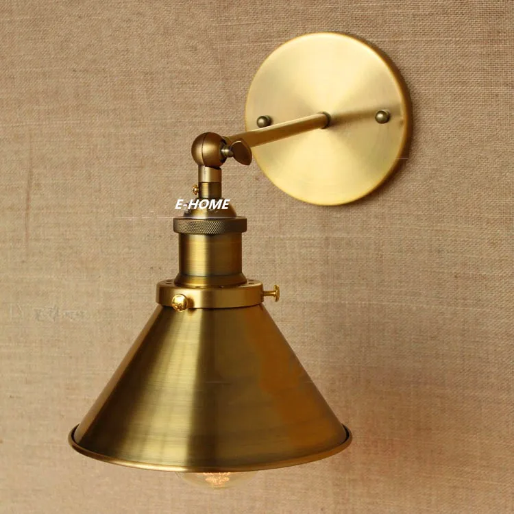 American minimalist industrial style retro gold bronze decoration old corridors before the mirror wall lamp loft | Лампы и освещение