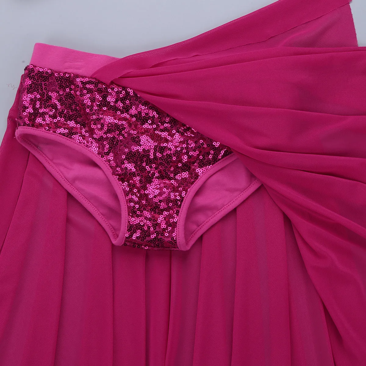 Детский костюм для гимнастики TiaoBug из двух предметов подростков с блестками