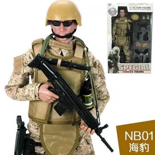 1/6 Игрушечные солдатики, Набор фигурок, Униформа, армейские фигурки, шарнирная кукла, военный солдат, модель для мальчиков, игрушки для детей, подарок - Цвет: NB01