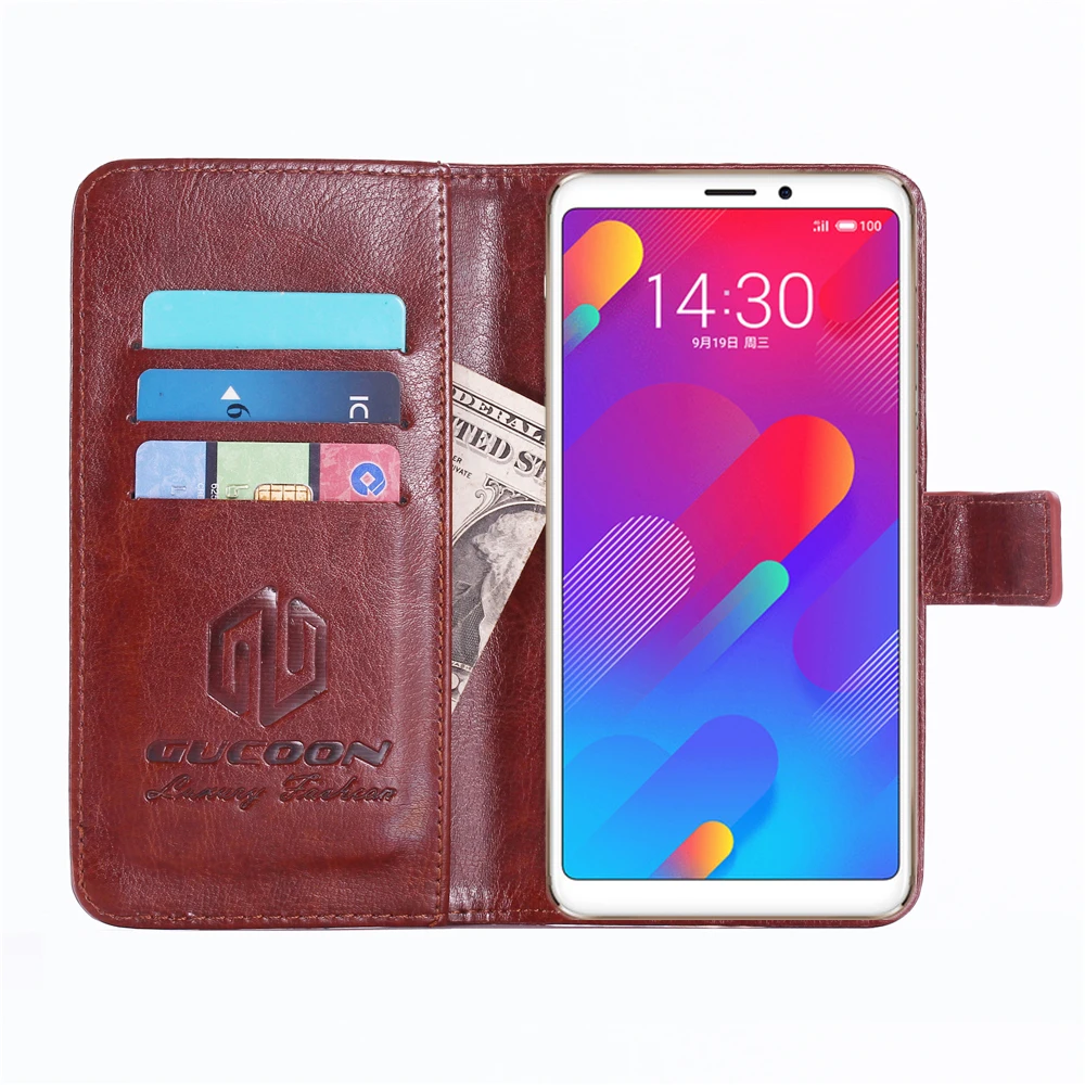 Классический чехол-кошелек GUCOON для Meizu V8 X8 M8 V8 Pro, чехол из искусственной кожи, винтажный флип-чехол s для Meizu 16 16X, модная сумка для телефона