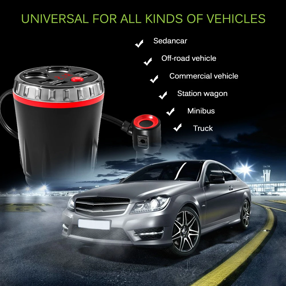 Автомобильное зарядное устройство Onever 5 В 3 1 А 4 USB Разветвитель
