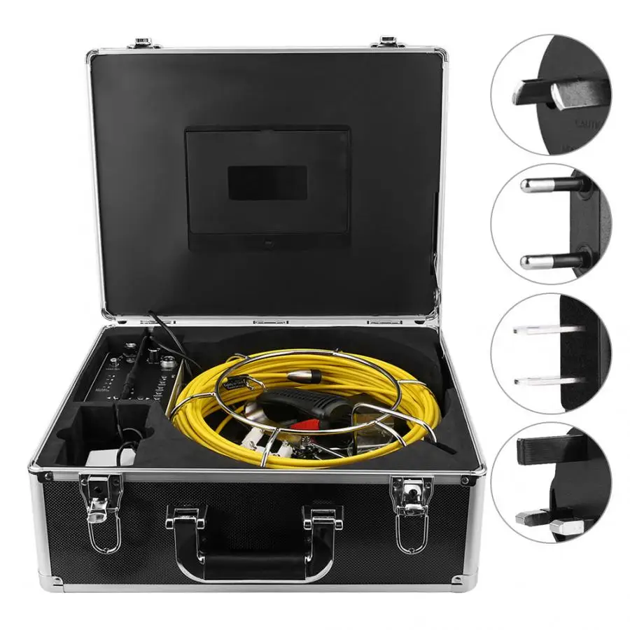 CR110 7D1 DC 12V 7inch DVR HD трубка инспекции подземной камеры 120 градусов широкоугольный 110