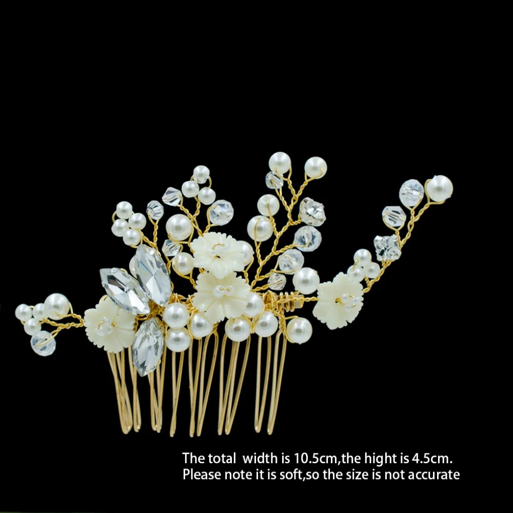 Ручная работа Стразы с золотым оттенком кристаллы цветок девушка свадьба