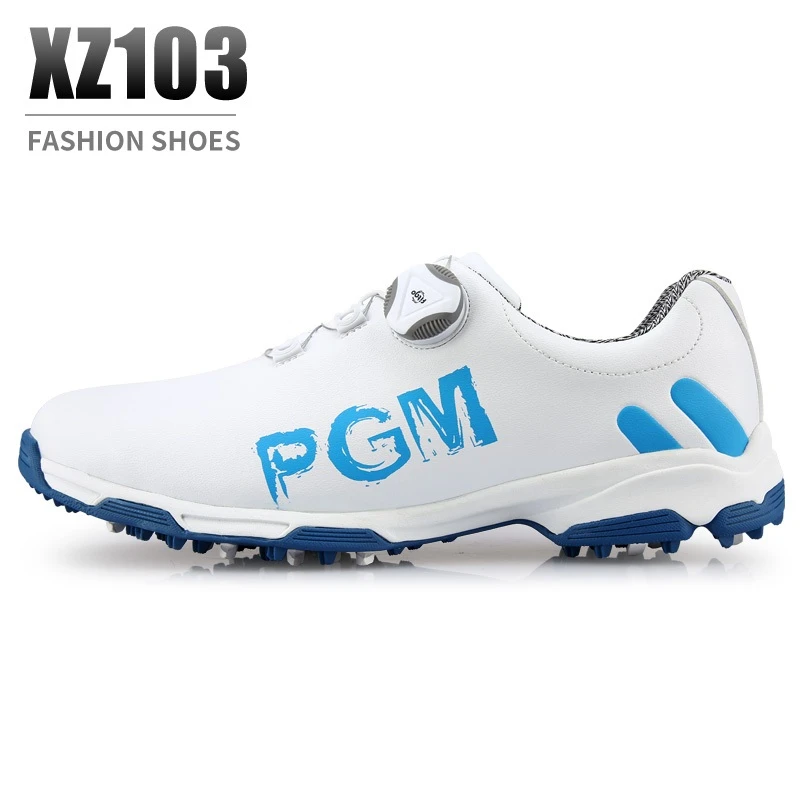 Pgm Golf Shoes Men Sports Waterproof Training Sneaker Male Knobs Buckle Shoelace Breathable Anti-Slip Spikes D0470 | Спорт и
